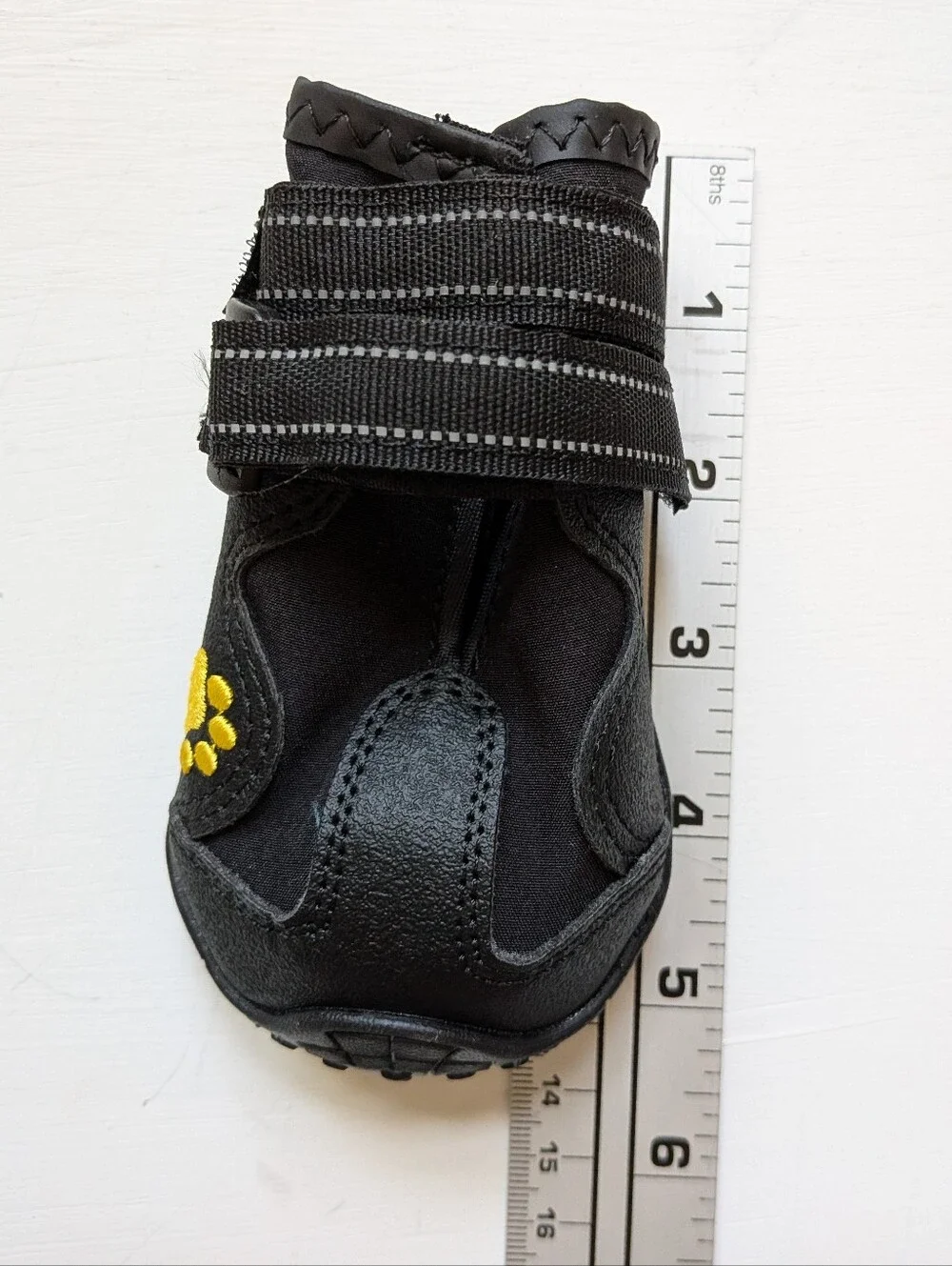 Black Dog Booties with Velcro Straps